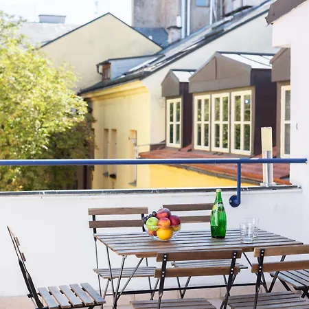 With Terrace In Center